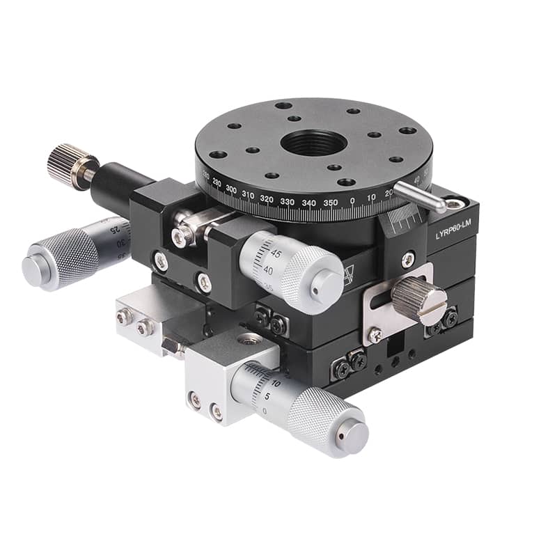 High-Precision Aluminum Alloy Manual XYR-Axis Stage 60mm