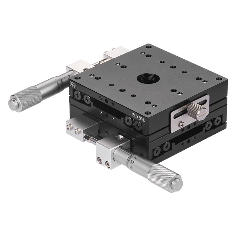 High-Precision Aluminum Alloy Manual XY-Axis Stage 80mm