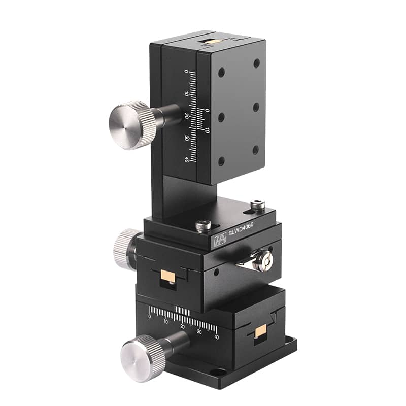 Aluminum Alloy Manual XYZ-Axis Dovetail Groove Stage 60mm