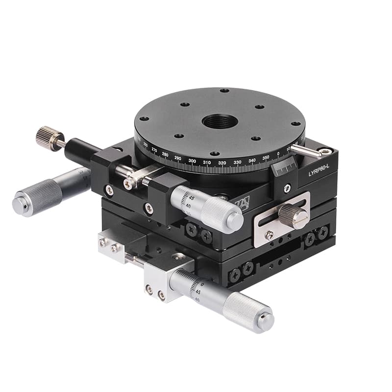 High-Precision Aluminum Alloy Manual XYR-Axis Stage 80mm