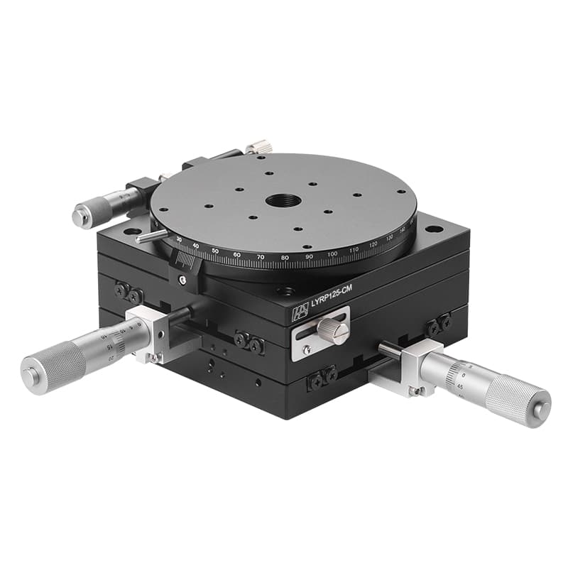 High-Precision Aluminum Alloy Manual XYR-Axis Stage 125mm