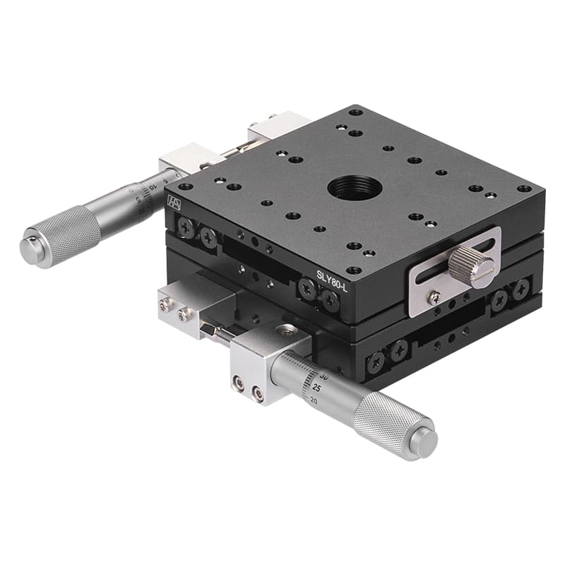 High-Precision Aluminum Alloy Manual XY-Axis Stage 80mm