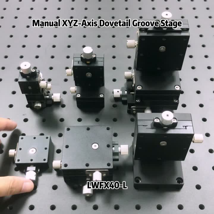 Manual XYZ-Axis Stage Dovetail