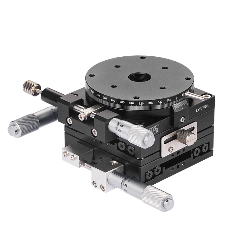High-Precision Aluminum Alloy Manual XYR-Axis Stage 80mm