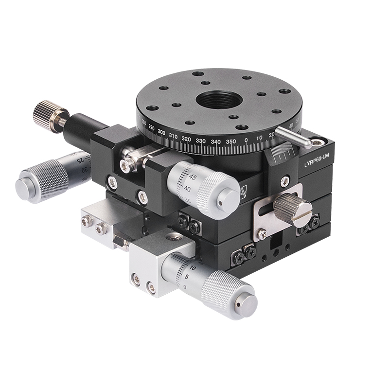 High-Precision Aluminum Alloy Manual XYR-Axis Stage 60mm