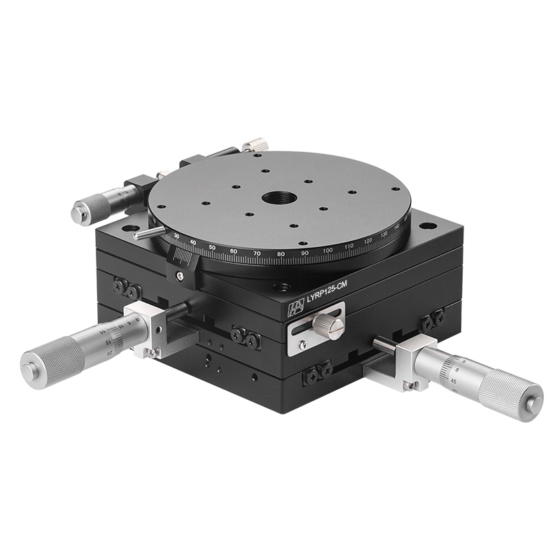 High-Precision Aluminum Alloy Manual XYR-Axis Stage 125mm